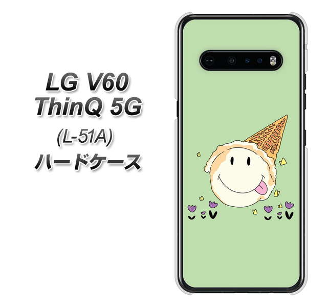 docomo LG V60 ThinQ 5G L-51A 高画質仕上げ 背面印刷 ハードケース【MA902 アイスクリーム】
