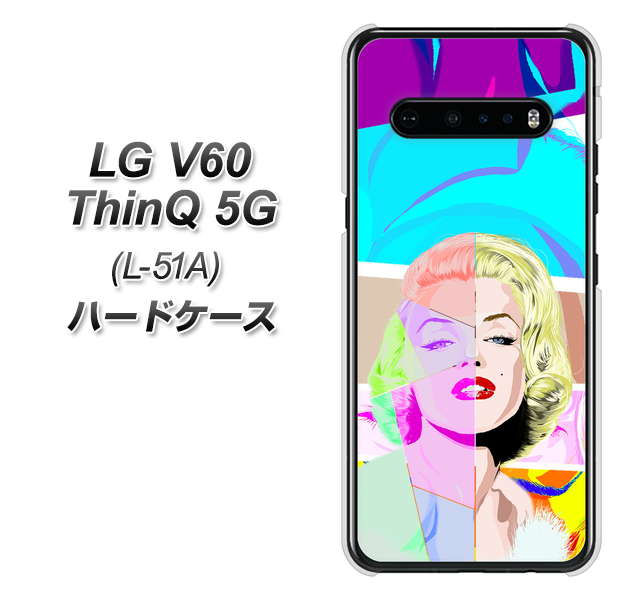 docomo LG V60 ThinQ 5G L-51A 高画質仕上げ 背面印刷 ハードケース【YJ210 マリリンモンローデザイン(C)】