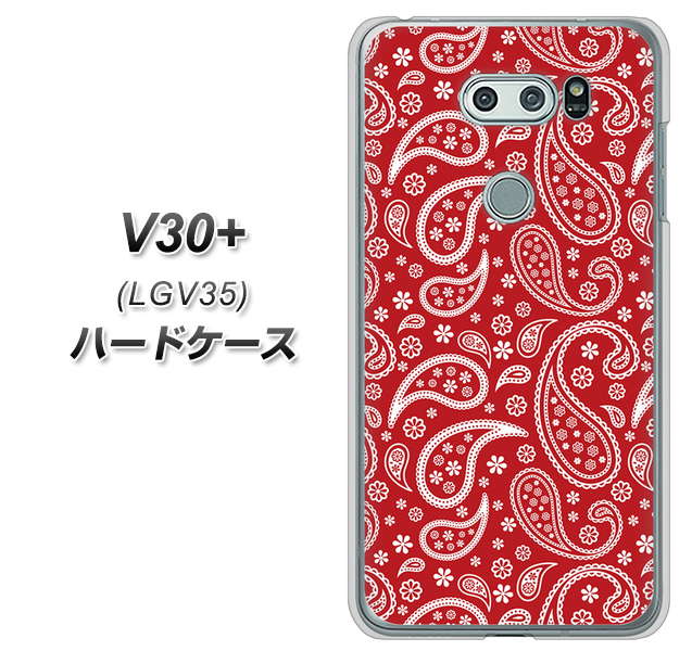 au イサイ V30+ LGV35 高画質仕上げ 背面印刷 ハードケース【765 ペイズリーエンジ】
