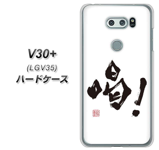 au イサイ V30+ LGV35 高画質仕上げ 背面印刷 ハードケース【OE845 喝!】