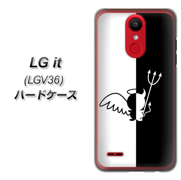 au エルジー イット LGV36 高画質仕上げ 背面印刷 ハードケース【027 ハーフデビット】