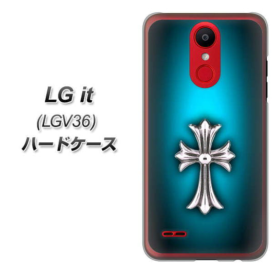 au エルジー イット LGV36 高画質仕上げ 背面印刷 ハードケース【334 クロスブルー】