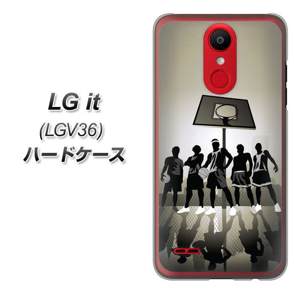 au エルジー イット LGV36 高画質仕上げ 背面印刷 ハードケース【389 クールバスケ】