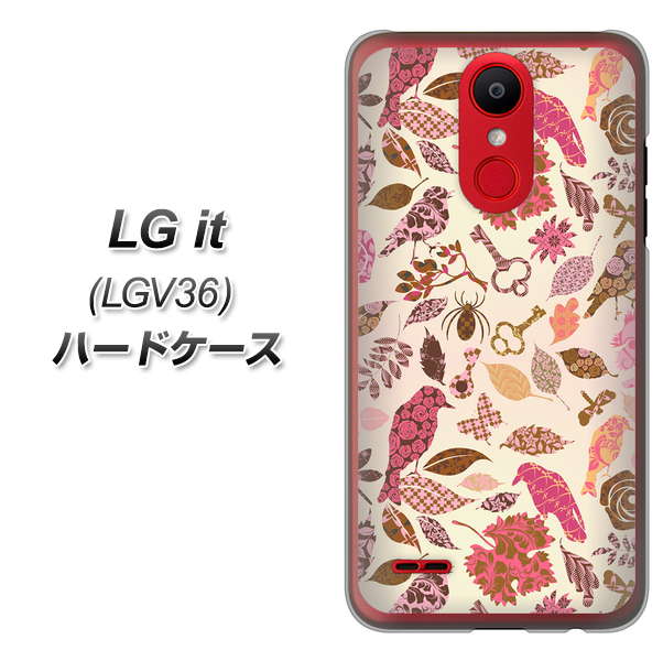 au エルジー イット LGV36 高画質仕上げ 背面印刷 ハードケース【640 おしゃれな小鳥】