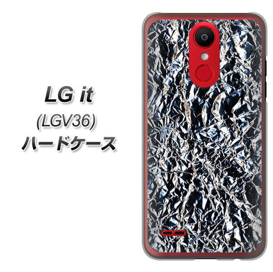 au エルジー イット LGV36 高画質仕上げ 背面印刷 ハードケース【EK835 スタイリッシュアルミシルバー】