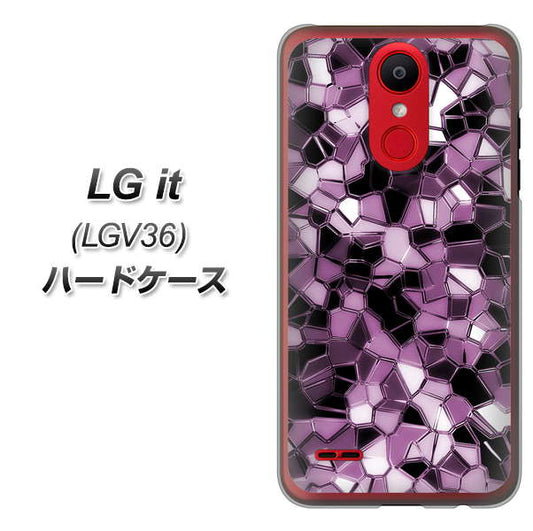 au エルジー イット LGV36 高画質仕上げ 背面印刷 ハードケース【EK837 テクニカルミラーパープル】