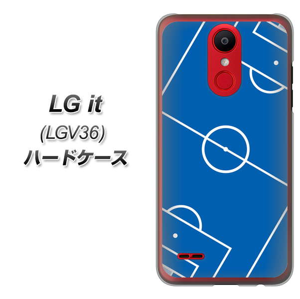 au エルジー イット LGV36 高画質仕上げ 背面印刷 ハードケース【IB922 SOCCER_ピッチ】