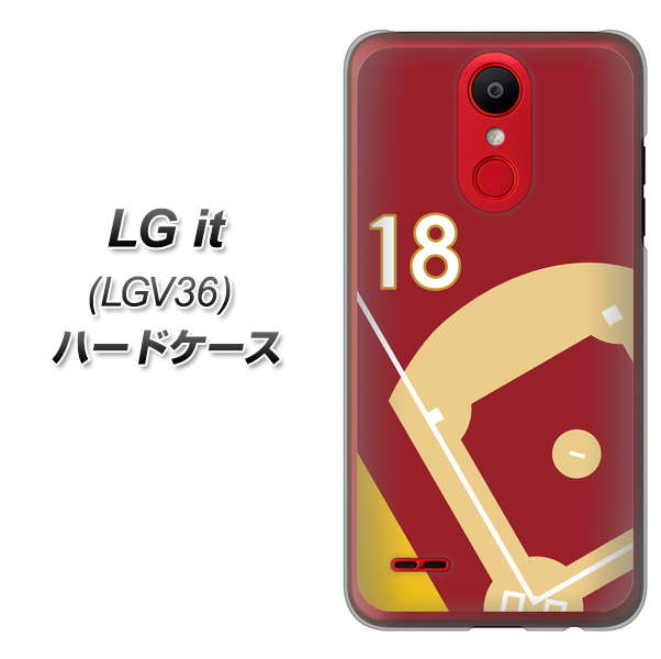 au エルジー イット LGV36 高画質仕上げ 背面印刷 ハードケース【IB924 baseball_グラウンド】