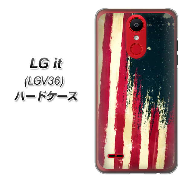 au エルジー イット LGV36 高画質仕上げ 背面印刷 ハードケース【MI805 ヴィンテージアメリカ】