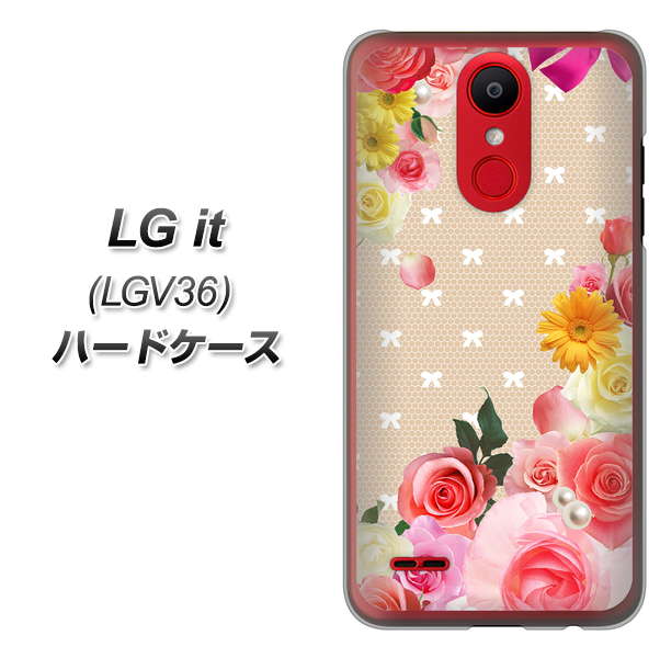 au エルジー イット LGV36 高画質仕上げ 背面印刷 ハードケース【SC825 ロリータレース】