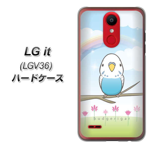 au エルジー イット LGV36 高画質仕上げ 背面印刷 ハードケース【SC839 セキセイインコ ブルー】