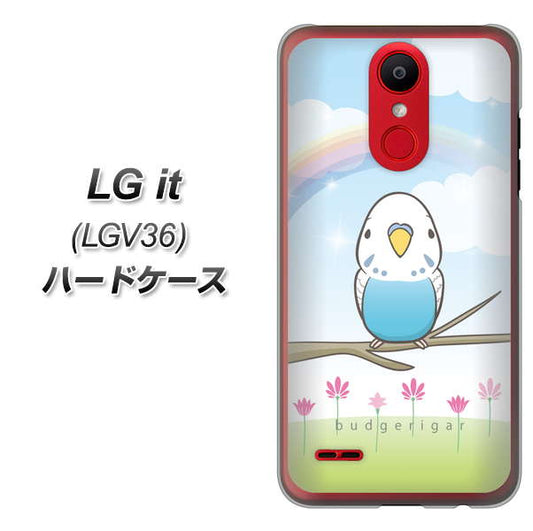au エルジー イット LGV36 高画質仕上げ 背面印刷 ハードケース【SC839 セキセイインコ ブルー】