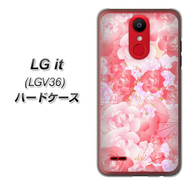 au エルジー イット LGV36 高画質仕上げ 背面印刷 ハードケース【VA817 はんなり色の華】
