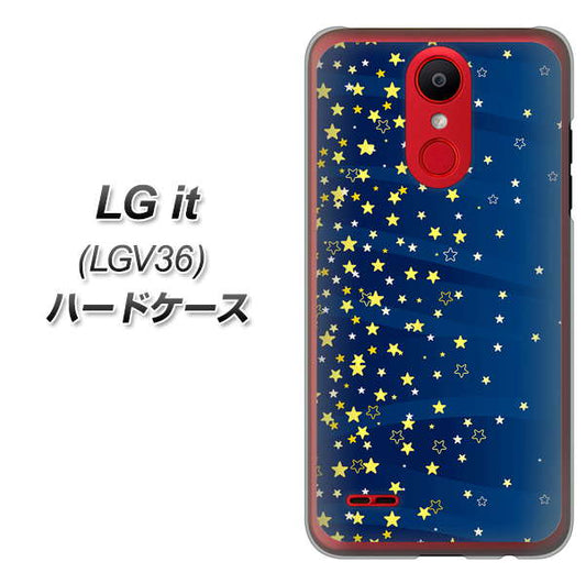 au エルジー イット LGV36 高画質仕上げ 背面印刷 ハードケース【VA842 満天の星空】