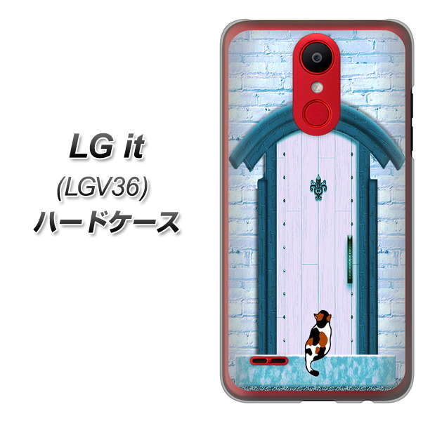 au エルジー イット LGV36 高画質仕上げ 背面印刷 ハードケース【YA953 石ドア03 素材クリア】