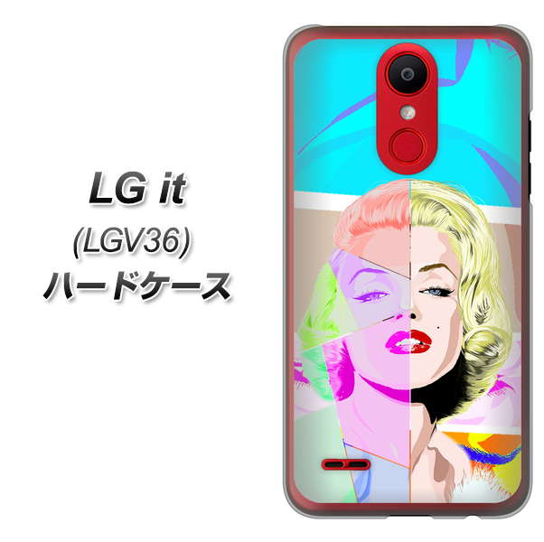 au エルジー イット LGV36 高画質仕上げ 背面印刷 ハードケース【YJ210 マリリンモンローデザイン(C)】