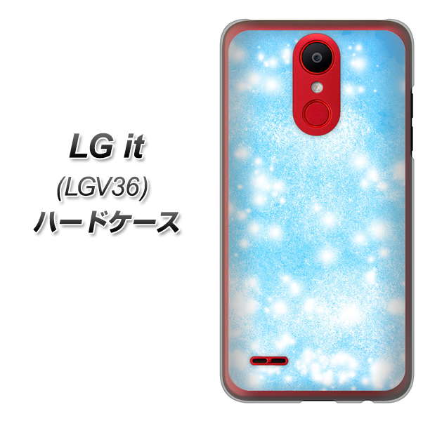 au エルジー イット LGV36 高画質仕上げ 背面印刷 ハードケース【YJ289 デザインブルー】