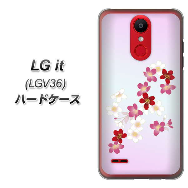 au エルジー イット LGV36 高画質仕上げ 背面印刷 ハードケース【YJ320 桜 和】