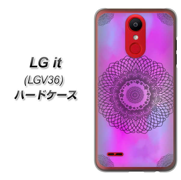 au エルジー イット LGV36 高画質仕上げ 背面印刷 ハードケース【YJ344 レース】