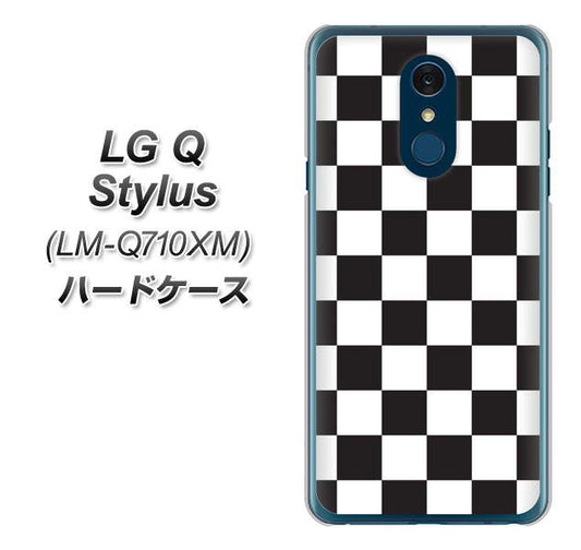 LG Q Stylus LM-Q710XM 高画質仕上げ 背面印刷 ハードケース【151 フラッグチェック】
