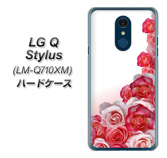 LG Q Stylus LM-Q710XM 高画質仕上げ 背面印刷 ハードケース【299 薔薇の壁】