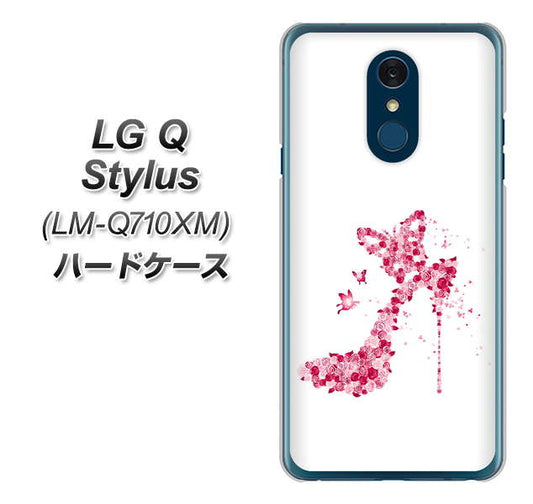 LG Q Stylus LM-Q710XM 高画質仕上げ 背面印刷 ハードケース【387 薔薇のハイヒール】