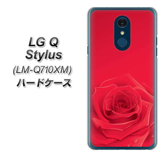 LG Q Stylus LM-Q710XM 高画質仕上げ 背面印刷 ハードケース【395 赤いバラ】