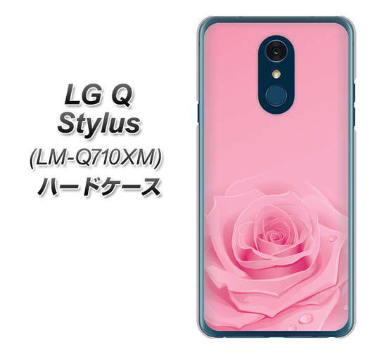 LG Q Stylus LM-Q710XM 高画質仕上げ 背面印刷 ハードケース【401 ピンクのバラ】