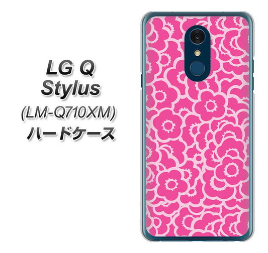 LG Q Stylus LM-Q710XM 高画質仕上げ 背面印刷 ハードケース【716 ピンクフラワー】