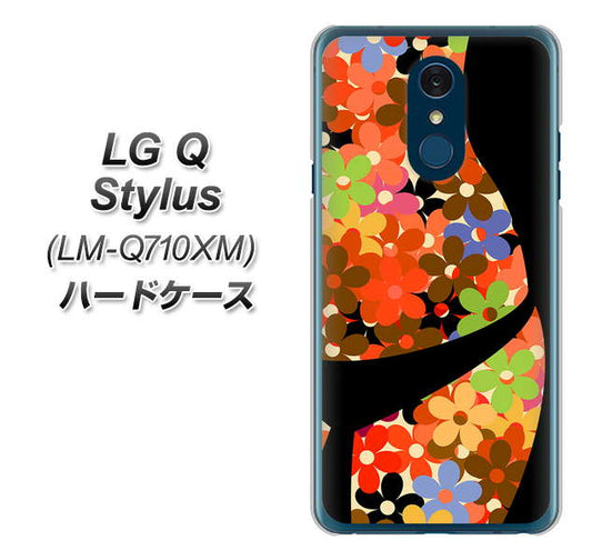 LG Q Stylus LM-Q710XM 高画質仕上げ 背面印刷 ハードケース【1258 フラワーボディ】