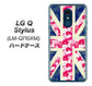 LG Q Stylus LM-Q710XM 高画質仕上げ 背面印刷 ハードケース【EK894 ユニオンジャックフラワー】