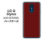 LG Q Stylus LM-Q710XM 高画質仕上げ 背面印刷 ハードケース【EK906 レッドカーボン】