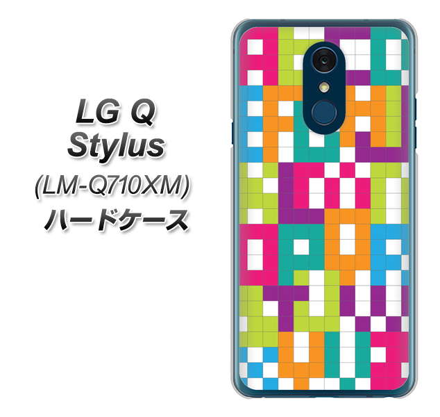 LG Q Stylus LM-Q710XM 高画質仕上げ 背面印刷 ハードケース【IB916 ブロックアルファベット】