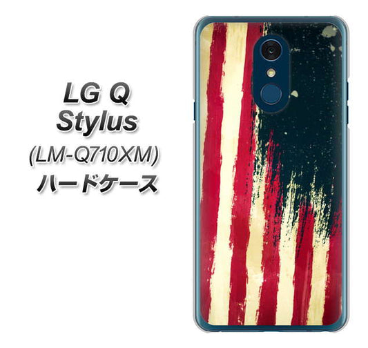 LG Q Stylus LM-Q710XM 高画質仕上げ 背面印刷 ハードケース【MI805 ヴィンテージアメリカ】