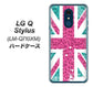 LG Q Stylus LM-Q710XM 高画質仕上げ 背面印刷 ハードケース【SC807 ユニオンジャック ピンクヒョウ柄】