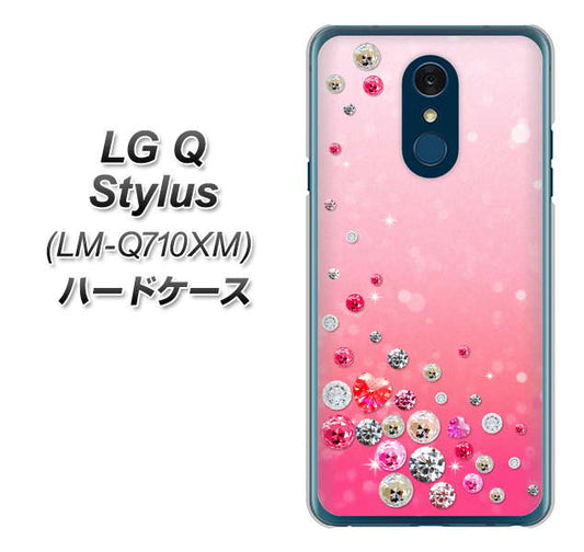 LG Q Stylus LM-Q710XM 高画質仕上げ 背面印刷 ハードケース【SC822 スワロデコ風プリント】