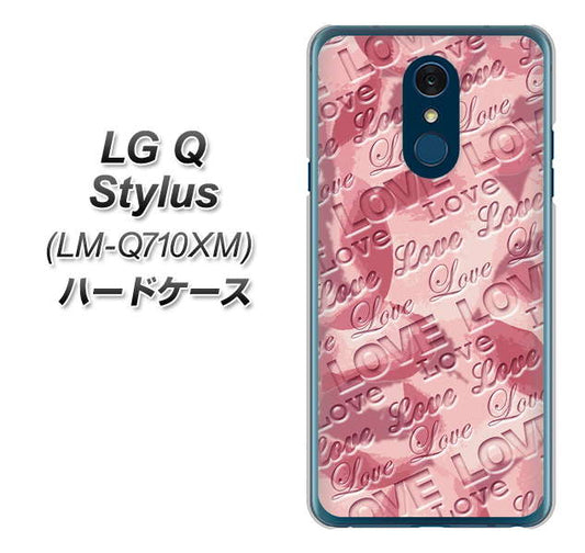 LG Q Stylus LM-Q710XM 高画質仕上げ 背面印刷 ハードケース【SC844 フラワーヴェルニLOVE(ローズヴェルール)】