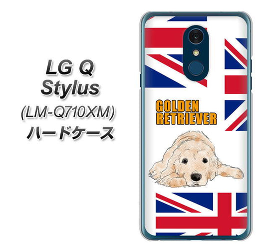 LG Q Stylus LM-Q710XM 高画質仕上げ 背面印刷 ハードケース【YD825 ゴールデンレトリバー01】