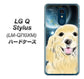 LG Q Stylus LM-Q710XM 高画質仕上げ 背面印刷 ハードケース【YD826 ゴールデンレトリバー02】