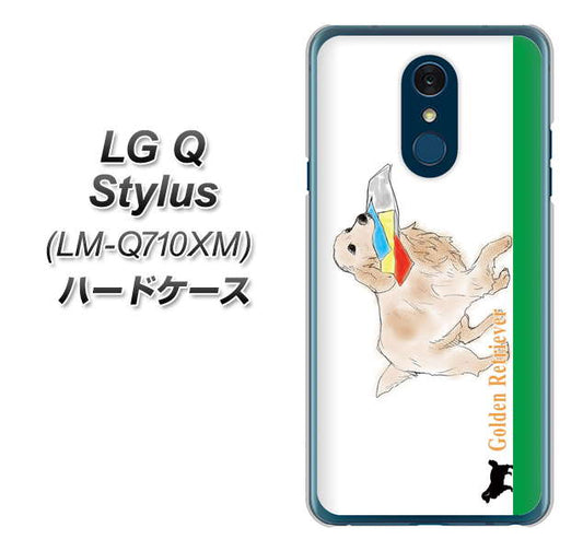 LG Q Stylus LM-Q710XM 高画質仕上げ 背面印刷 ハードケース【YD829 ゴールデンレトリバー05】