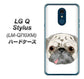 LG Q Stylus LM-Q710XM 高画質仕上げ 背面印刷 ハードケース【YD855 パグ01】