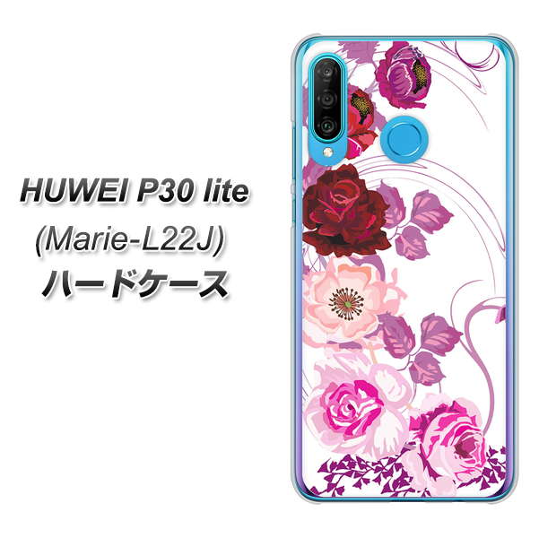 simフリー HUAWEI(ファーウェイ) P30 lite Marie-L22J 高画質仕上げ 背面印刷 ハードケース【116 6月のバラ】