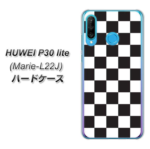 simフリー HUAWEI(ファーウェイ) P30 lite Marie-L22J 高画質仕上げ 背面印刷 ハードケース【151 フラッグチェック】