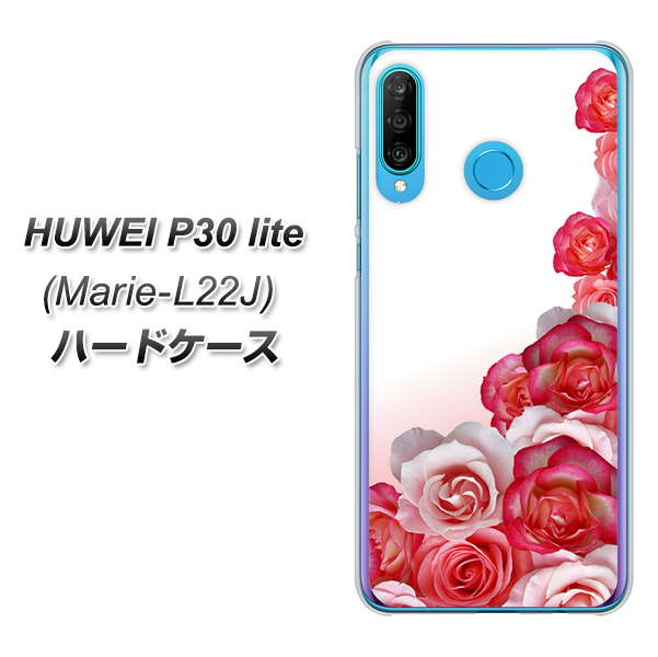 simフリー HUAWEI(ファーウェイ) P30 lite Marie-L22J 高画質仕上げ 背面印刷 ハードケース【299 薔薇の壁】