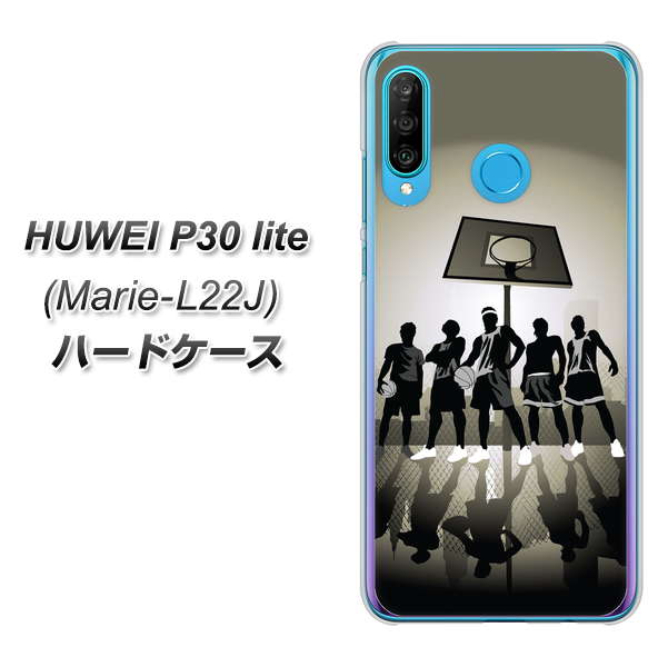 simフリー HUAWEI(ファーウェイ) P30 lite Marie-L22J 高画質仕上げ 背面印刷 ハードケース【389 クールバスケ】