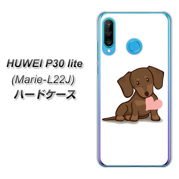 simフリー HUAWEI(ファーウェイ) P30 lite Marie-L22J 高画質仕上げ 背面印刷 ハードケース【394 I love ダックス】