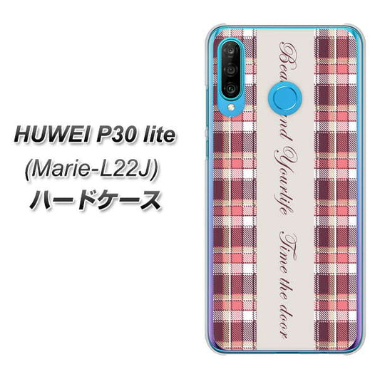 simフリー HUAWEI(ファーウェイ) P30 lite Marie-L22J 高画質仕上げ 背面印刷 ハードケース【518 チェック柄besuty】