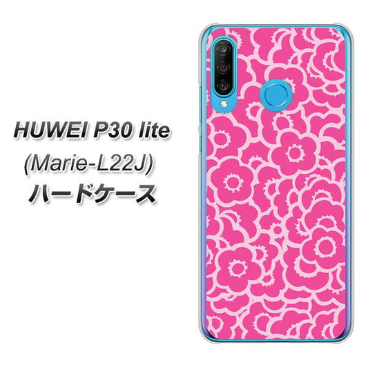 simフリー HUAWEI(ファーウェイ) P30 lite Marie-L22J 高画質仕上げ 背面印刷 ハードケース【716 ピンクフラワー】