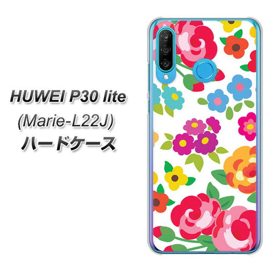 simフリー HUAWEI(ファーウェイ) P30 lite Marie-L22J 高画質仕上げ 背面印刷 ハードケース【776 5月のフラワーガーデン】