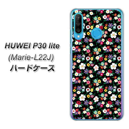simフリー HUAWEI(ファーウェイ) P30 lite Marie-L22J 高画質仕上げ 背面印刷 ハードケース【778 マイクロリバティプリントBK】